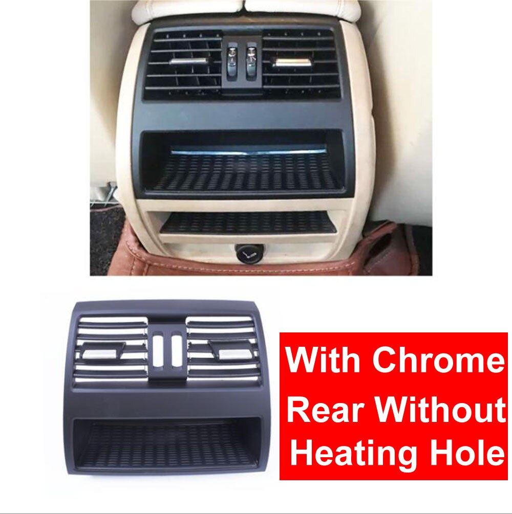 4x rhd fram vänster höger mitt bak ej hål luftkonditionering ventilationsgaller utloppspanel kromplatta för bmw 5- serie  f10 f18 10-17: Bak utan hål