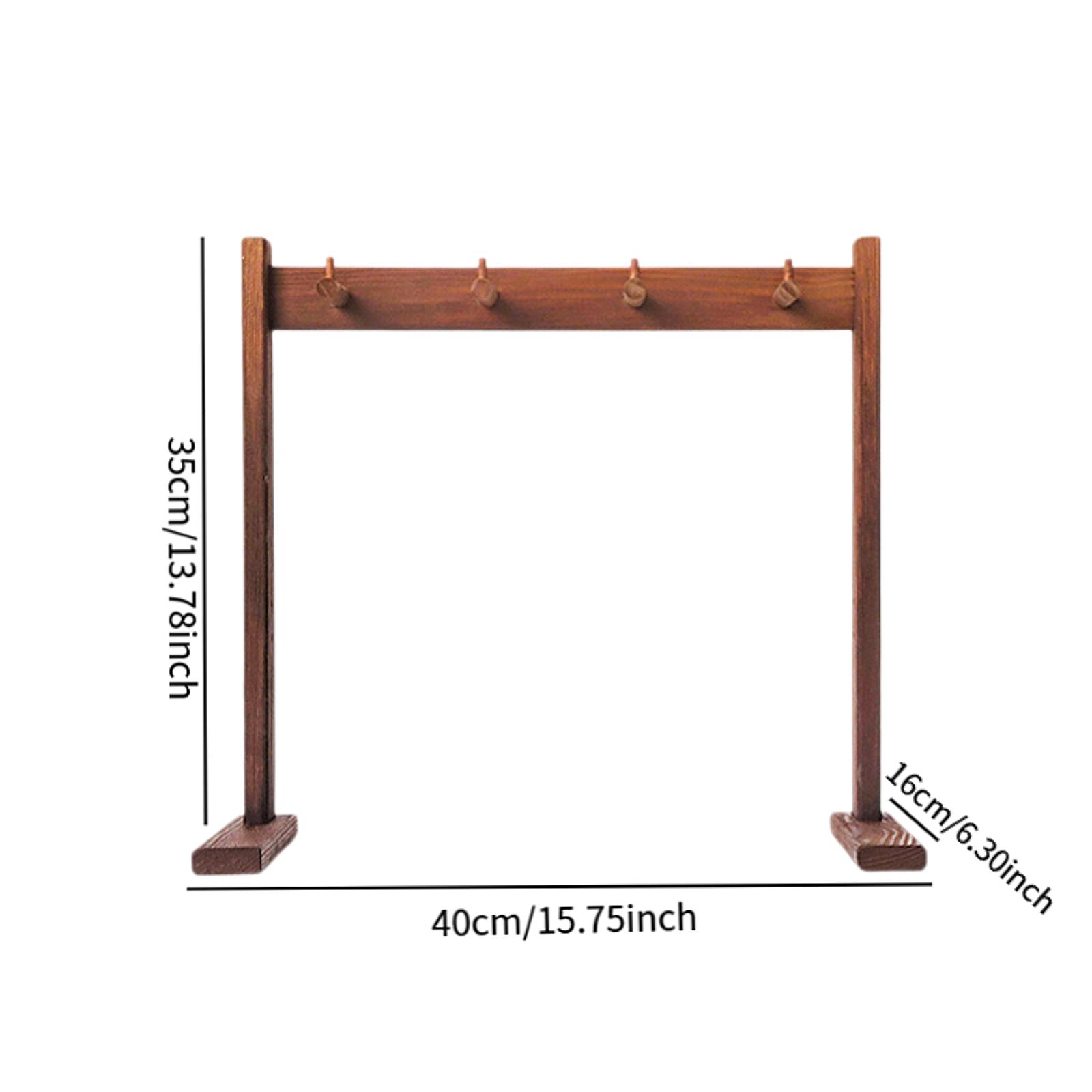 Glockenspielständer, einfache Montage, Holz, multifunktionaler Windspiel, Holzständer, Gongständer für Yoga, Tischplatte, Klassenzimmer, Schlafzimmer, Teestube