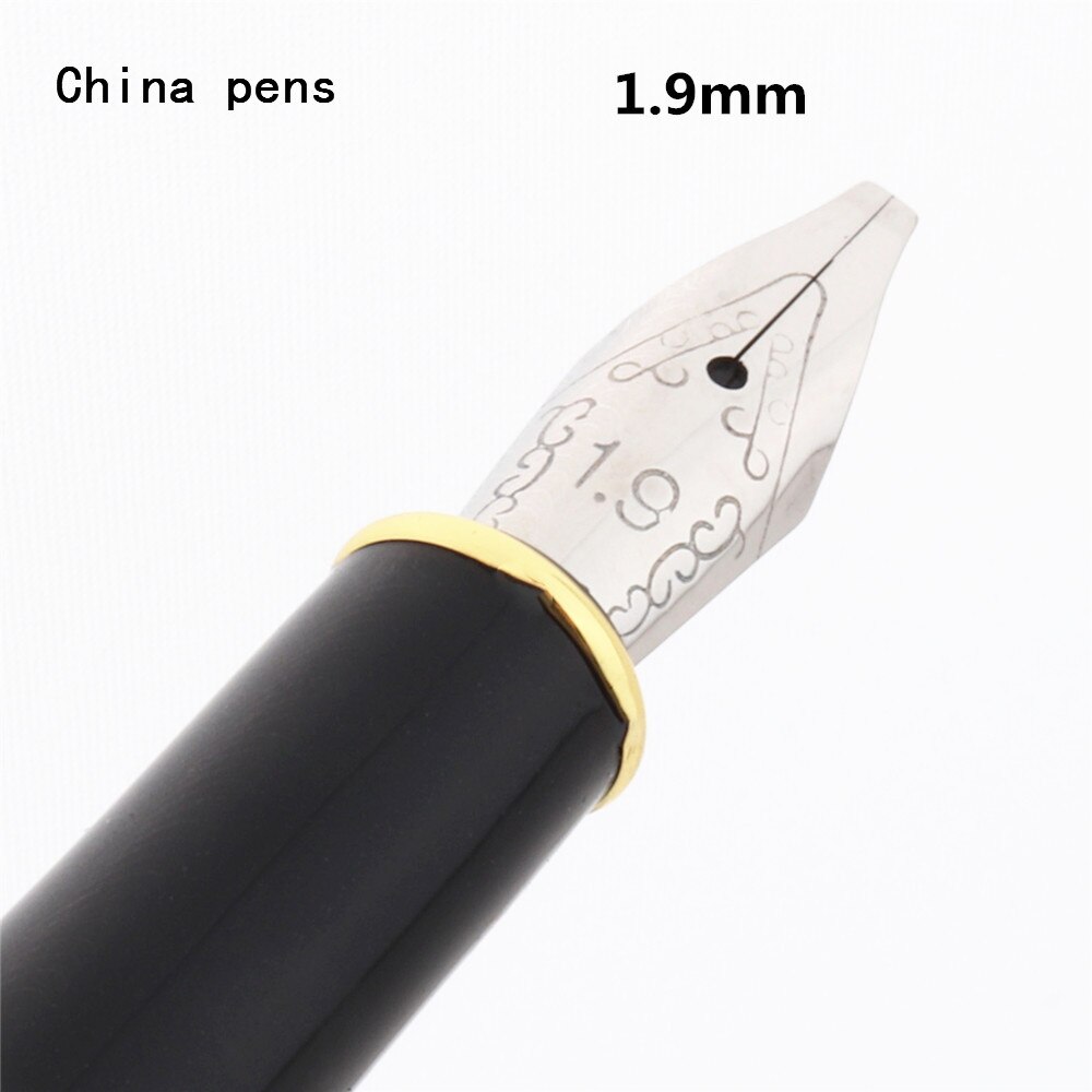 Luksus 389 sort engelsk kalligrafi andenæb parallel kunst pen blomst krop flad spids tibetansk arabisk fyldepen: 1.9mm- pen