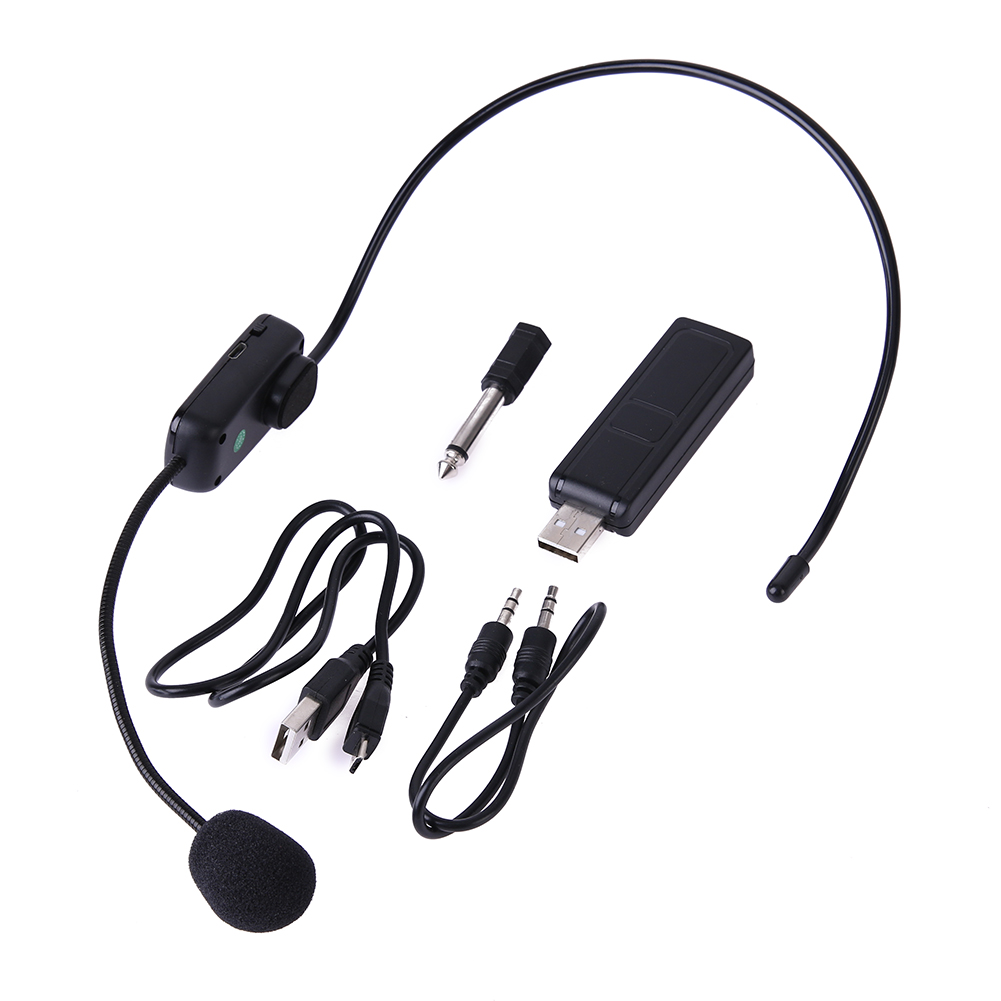 Wireless Microphone, 2.4G Wireless Microphone,50m Wireless Transmission,Microphone Headset for Tourist Guide Education Promotion Speech