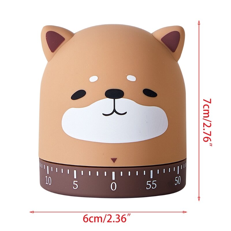 Cute Animals Time Timer No Battery Mechanical Countdown Alarm Timers For Cooking R66B