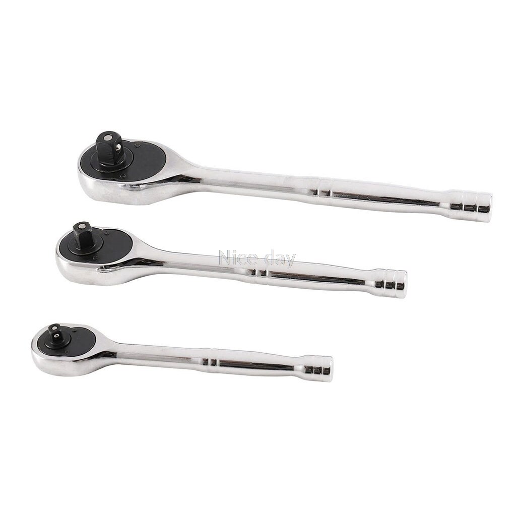 1PC HEAVY DUTY QUICK RELEASE RATCHET HANDLE SET 1/4" 3/8" 1/2" DR CARBON STEEL Ratchet Handle Mr13 20