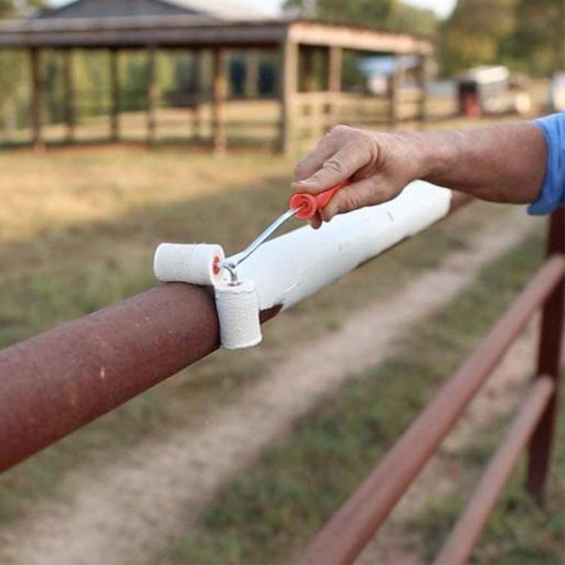 Double Sided Paint Roller Brush Roller Brush Painting Brushes Cylindrical Corner Painting Home Improvement Tools