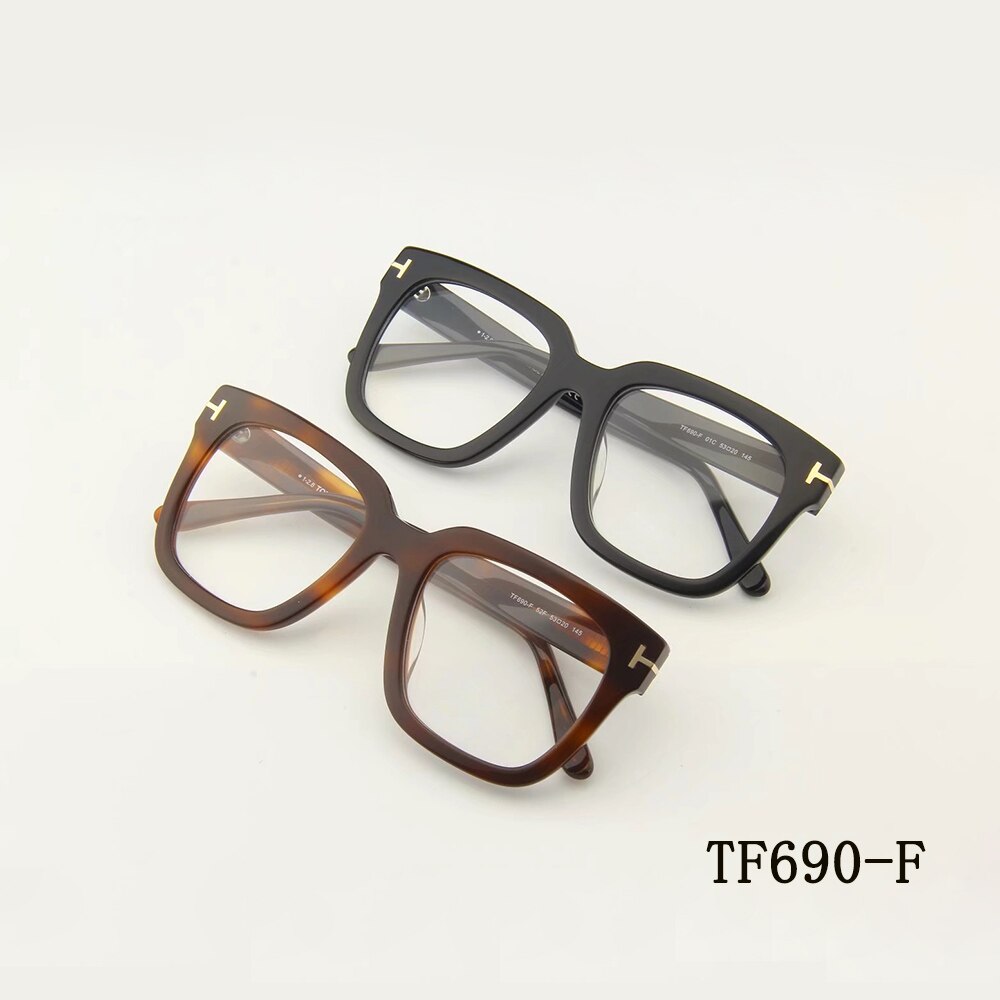 Tom for Vintage TF690 lunettes, montures optiques acétate femmes hommes lunettes, myopie Prescription lunettes