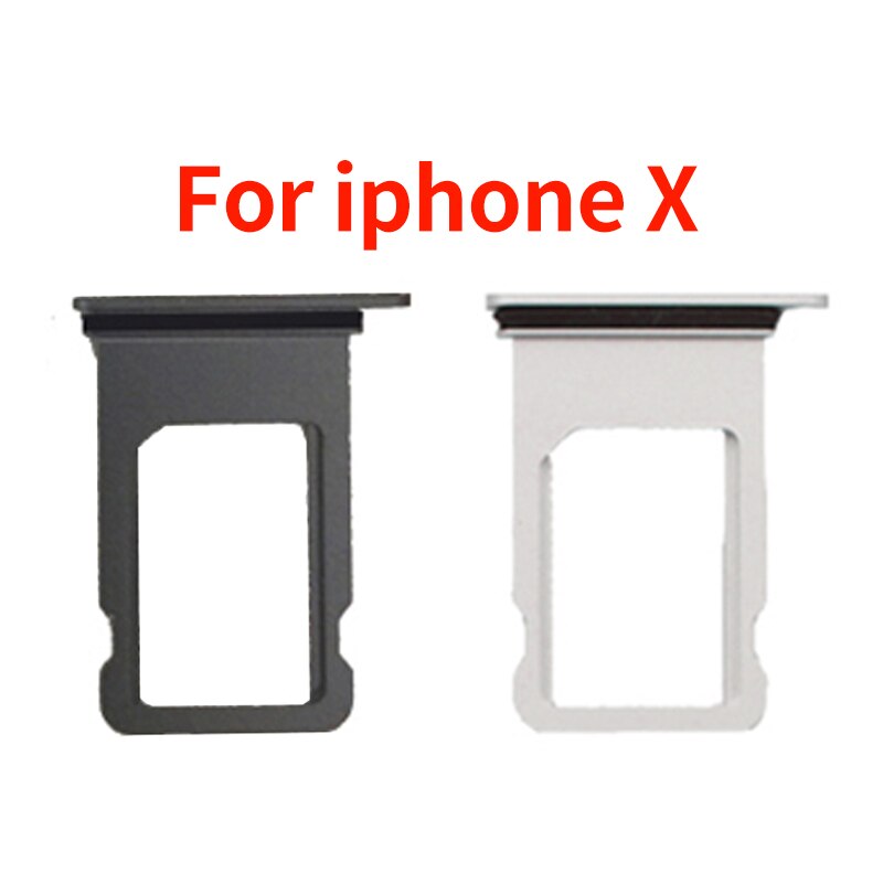 10pcs/lot Original Sim Card Tray for iPhone X Card Reader Holder Slot Replacement Parts Grade AAA