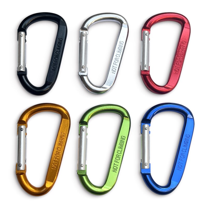 8Mm Carabiner Spring Snap Haak Lente Link Haak Clip Haak D-Ring Snap Haak Aluminium Rugzak Opknoping Sleutelhanger niet Voor Klimmen