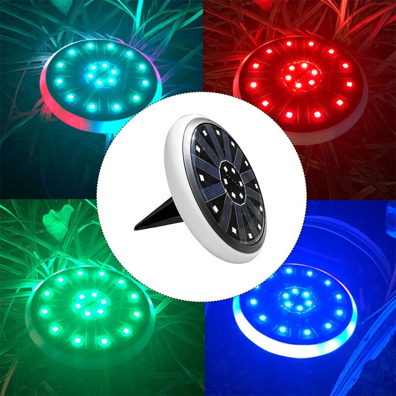 30-LED energía Solar enterrada lámpara bajo el suelo camino al aire libre jardín cubierta luz RGB lámpara de césped luz Solar