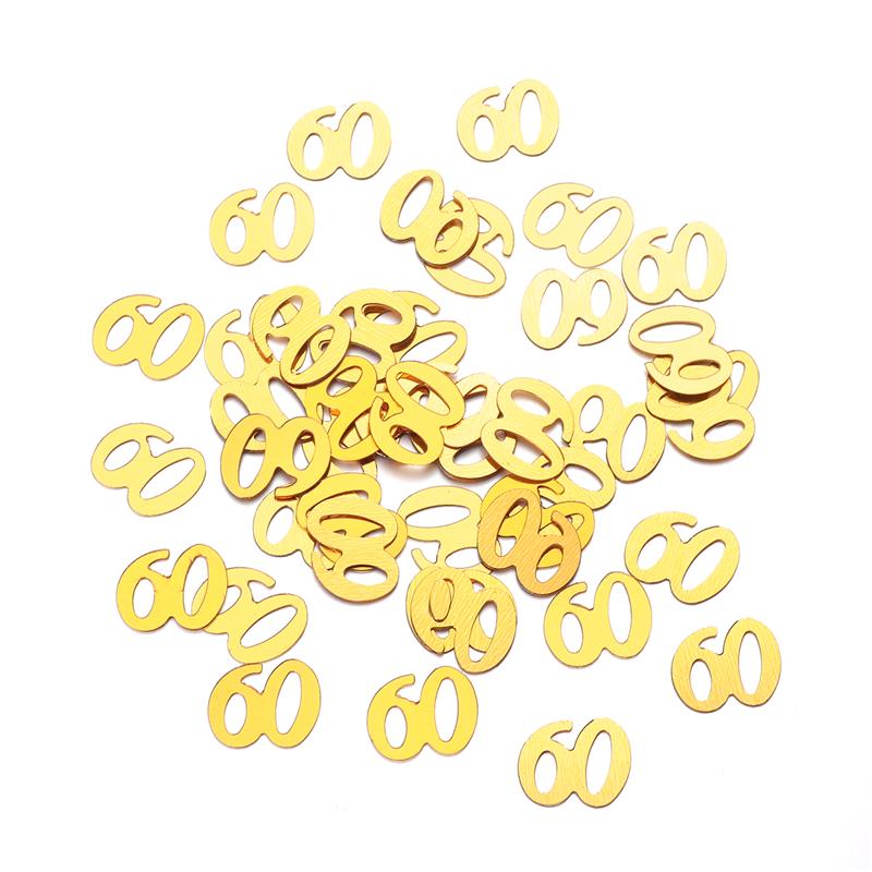 1200pcs Party Decorative Confetti Number 60 Sequins Confetti Party Supplies Table Confetti Decor For Birthday Anniversary A35: Sky Blue