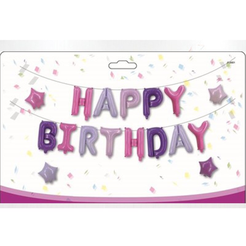 13 stuks happy birthday ballonnen folie letter ballon verjaardagsfeestje decoraties kinderen volwassen verjaardag ballonnen alfabet ballonnen set: Robijn