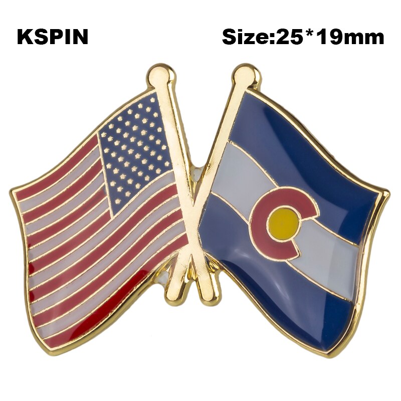 Usa Vlag Badge Vriendschap Land Vlag Badge Vlag Broche Nationale Vlag Revers Pin Internationale Reizen Pins Collecties: XY0666