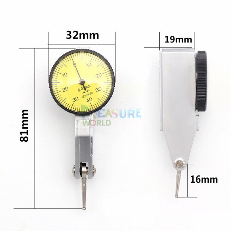 Digital Dial Indicator 0-12.7mm/0.5&#39;&#39; 0-25.4mm 0.01mm Mini Magnetic Base Holder Gauge Caliper Measuring Tools
