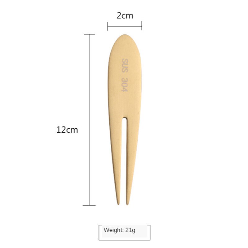 6 pz forchetta da frutta in acciaio inossidabile torta d'oro dolce Picke bella mini forchetta utilizzata per la torta in festa lumaca forcella regalo ristorante