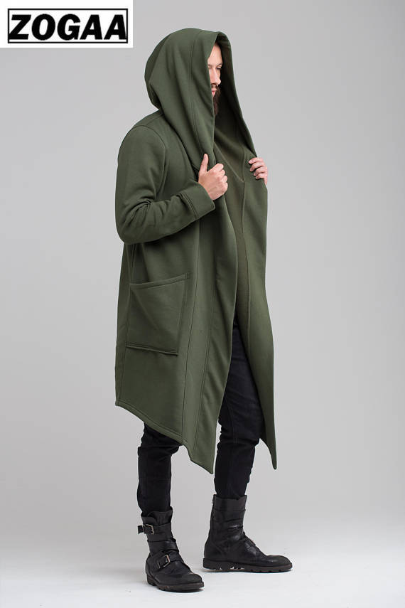 Zogaa heren trenchcoat herenjas lente herfst trenchcoat vest punk heren trenchcoat heren lange jas bovenkleding trenchcoat heren