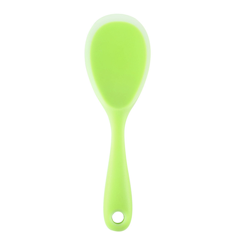 ANAEAT 1 piece of food grade heat resistant silicone rice spoon sushi spoon kitchen baking tool: Green