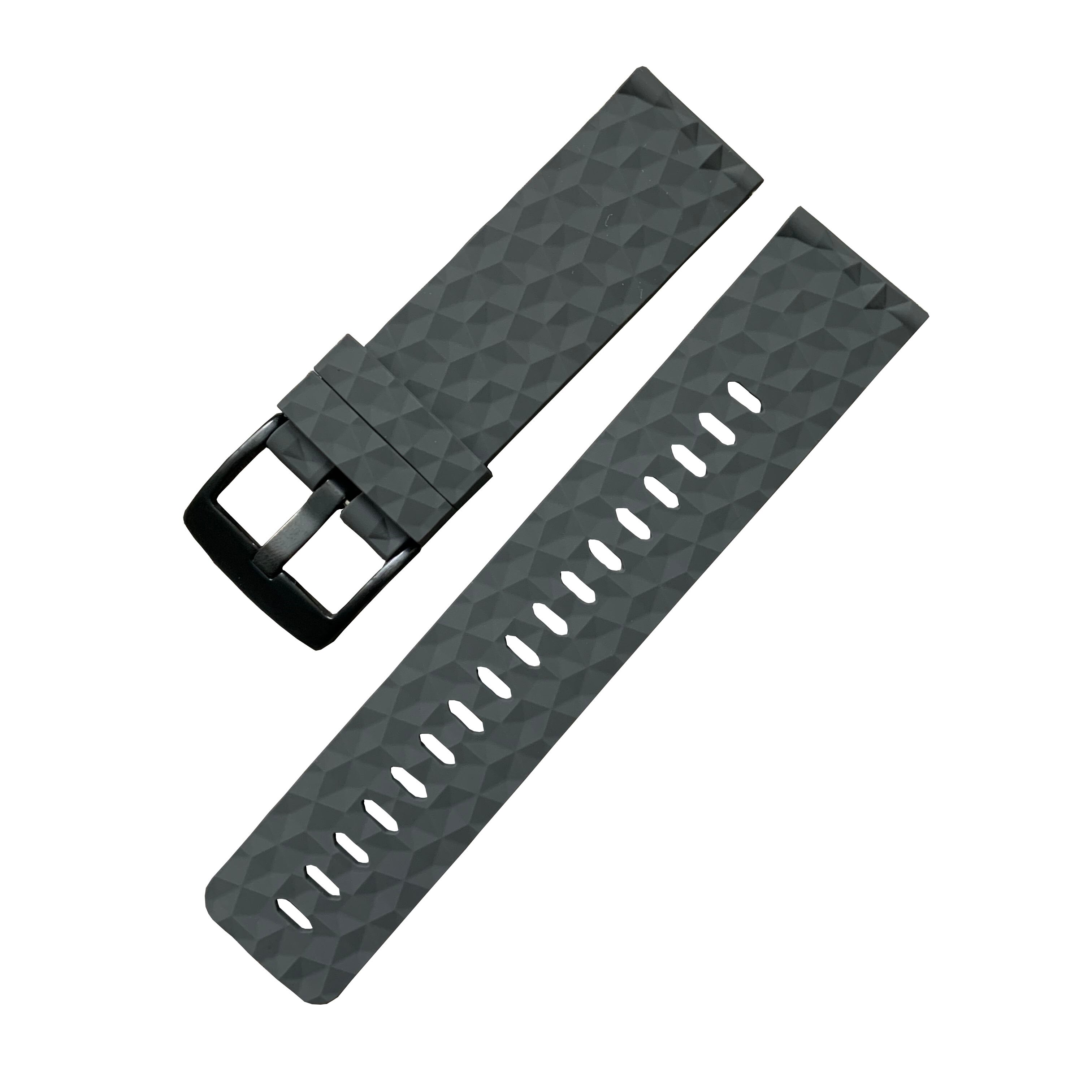 24mm Silicone Rubber Watch Strap For Suunto 9 / Baro Watch Band Suunto 7 Watchband Spartan Watch Band Traverse Strap: gray black clasp