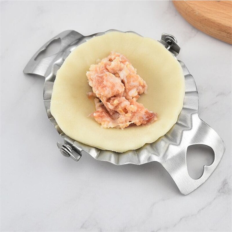 Dumplings Artefact Handleiding Rvs Dumplings Mold Keuken Klein Gereedschap Dumplings Wrapper Cutter Making Machine Jiaozi Tool