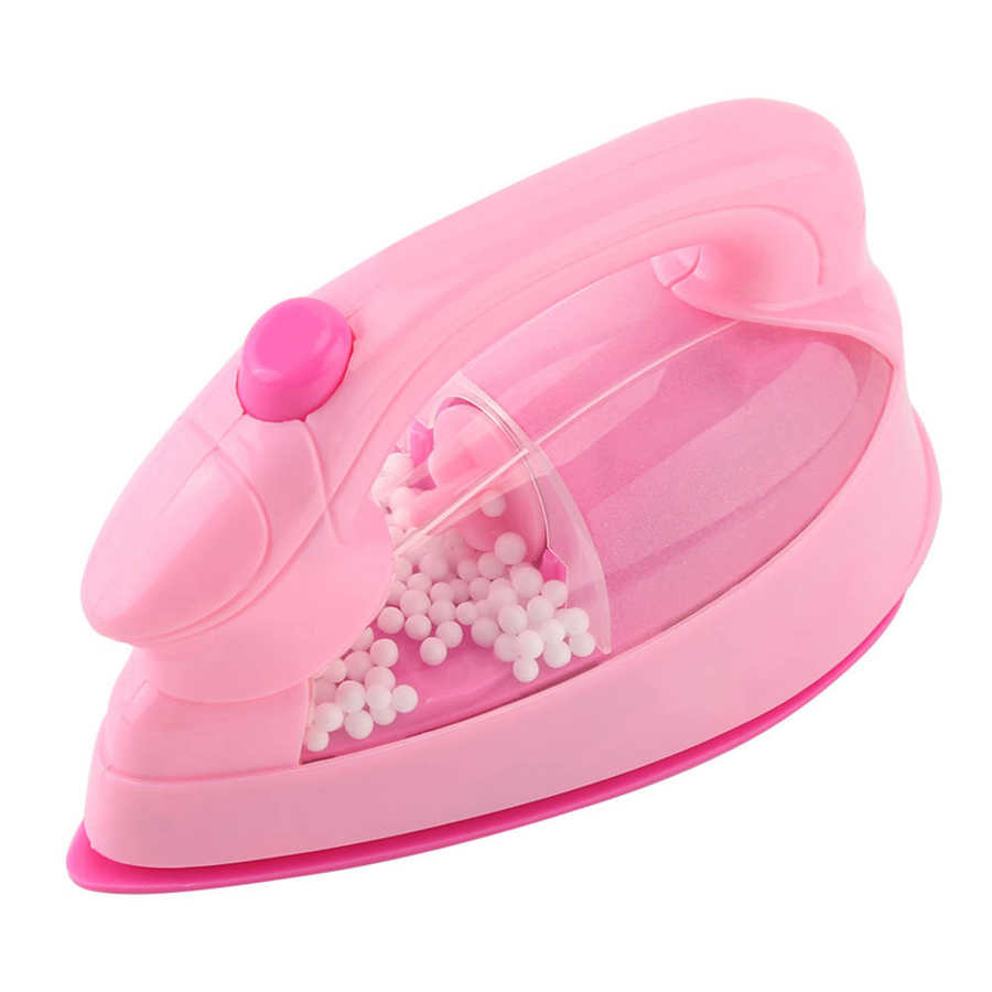 1Pc Pretend Play Mini Elektrische Ijzer Plastic Roze/Blauw Safrty Plastic Licht-Up Simulatie Kids Kinderen Meisje huishoudelijke Apparaten Speelgoed