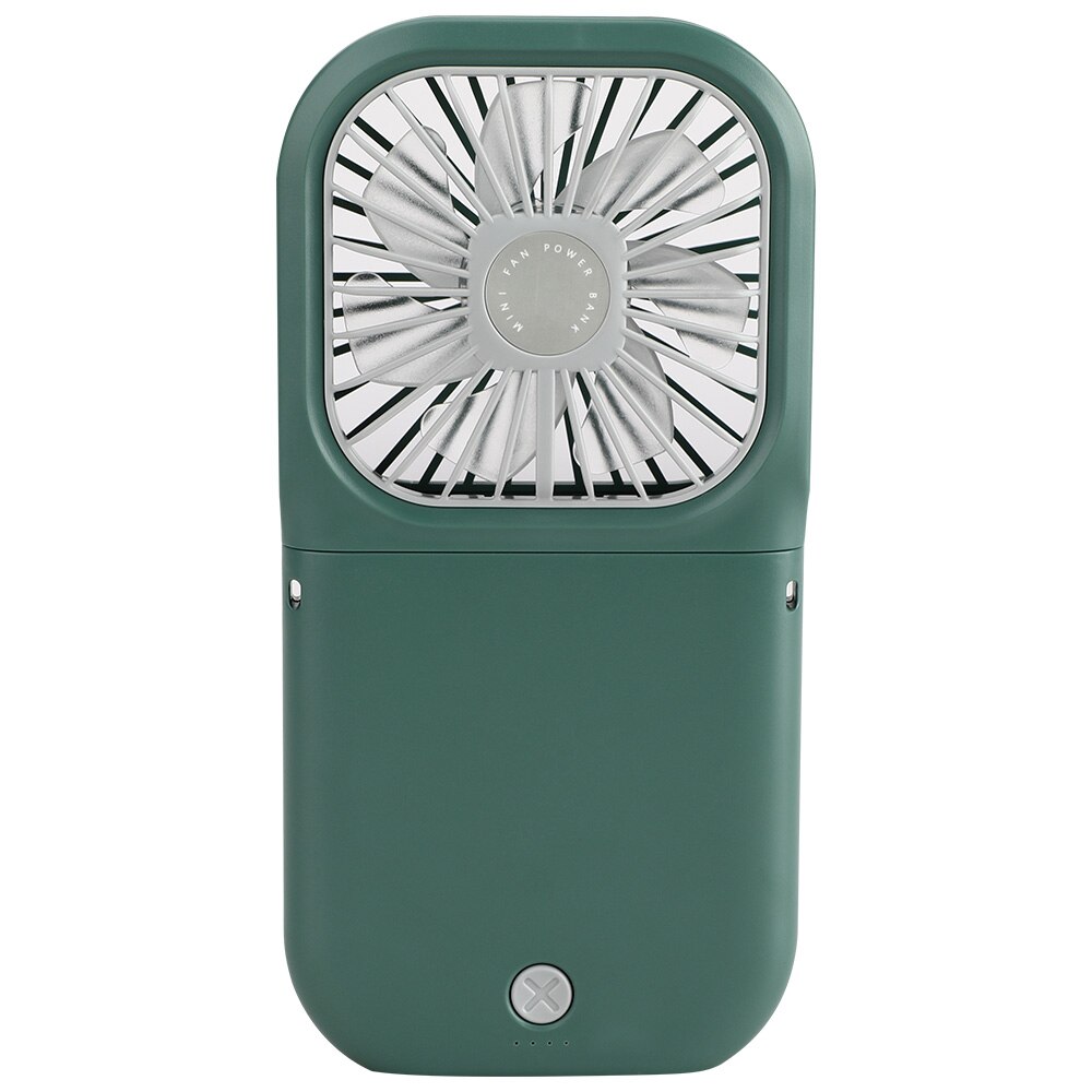 iHoven Portable Table Fan USB Rechargeable with Power Bank Hand Held Fan 180° Adjustable Desktop Mini Fan for office Home: Green