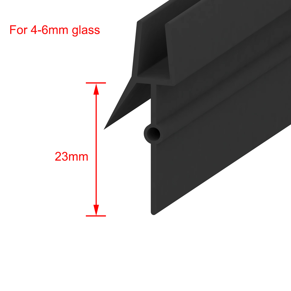Shower Screen Seal Strip PVC Bath Door Seal Strips for 4-6mm Glass 18-23mm Gap Glue-free Waterproof Weatherstrip Black #40 #50: camel / Other