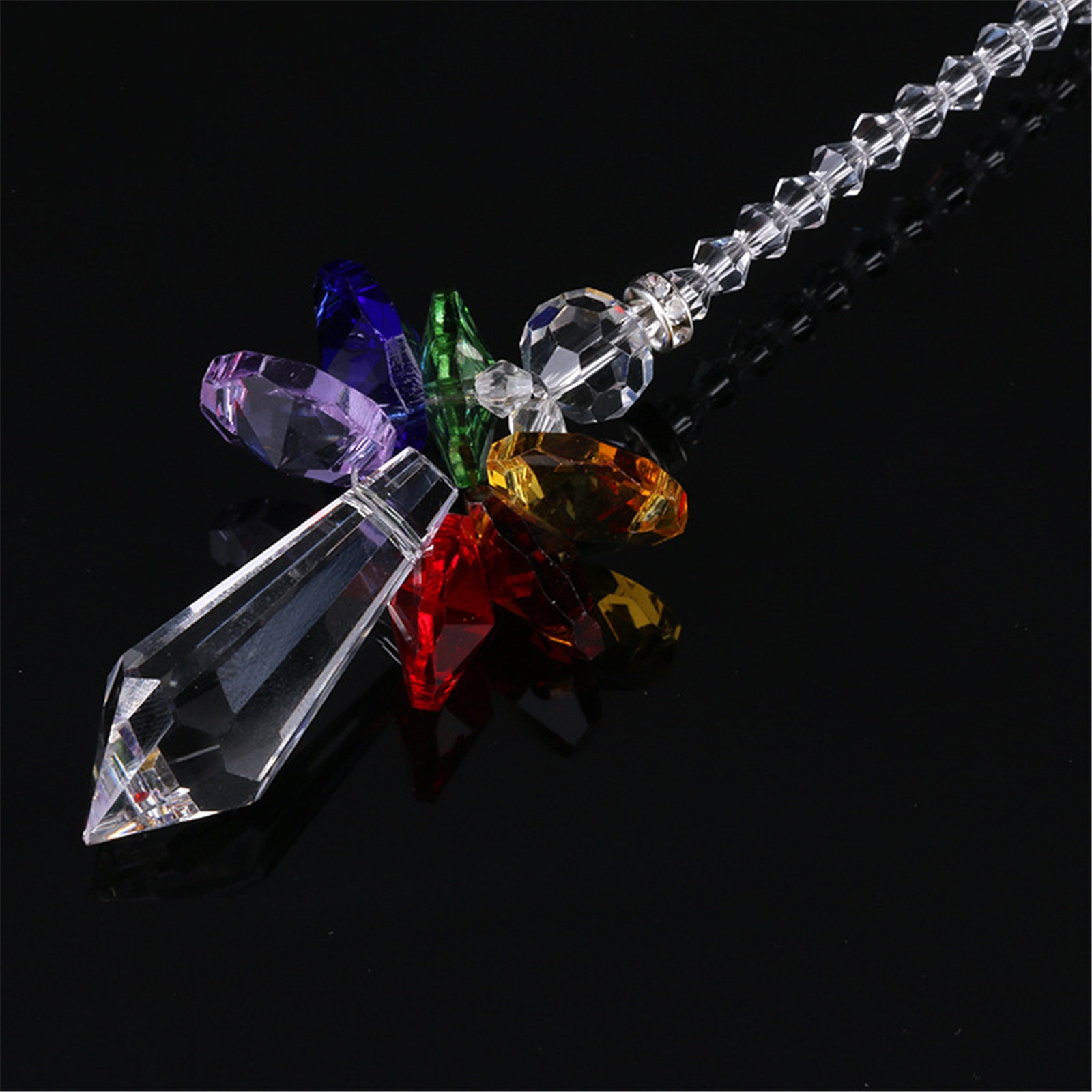Crystal Ornaments Modern Rainbow Crystal Angel Chakra Suncatcher Car Charm Pendant Hanging Decorations room decoration Ornaments