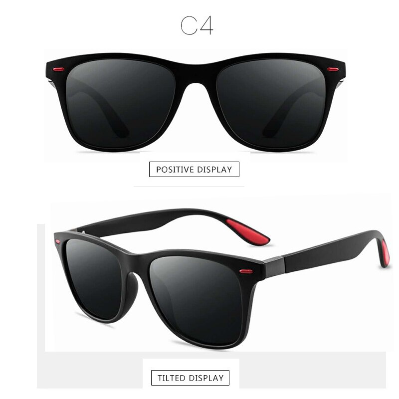 UV400 Gepolariseerde Zonnebril Mannen Driver Shades Vintage Mannen Vrouwen Rijden Bril Vissen Zonnebril Driver Goggle: C4