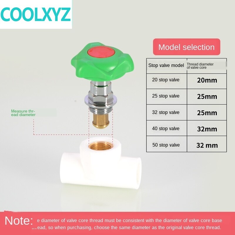 PPR globe valve spool copper gate valve and cold water pipe D20 25 32 1/2 IN 3/4 IN pipe fittings accessories