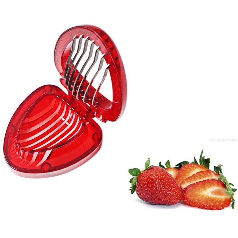 1pcs/set kitchen Fruit gadget strawberry slicer strawberry corer strawberry stem remover Fruit Cutter Slice Kitchen Tools
