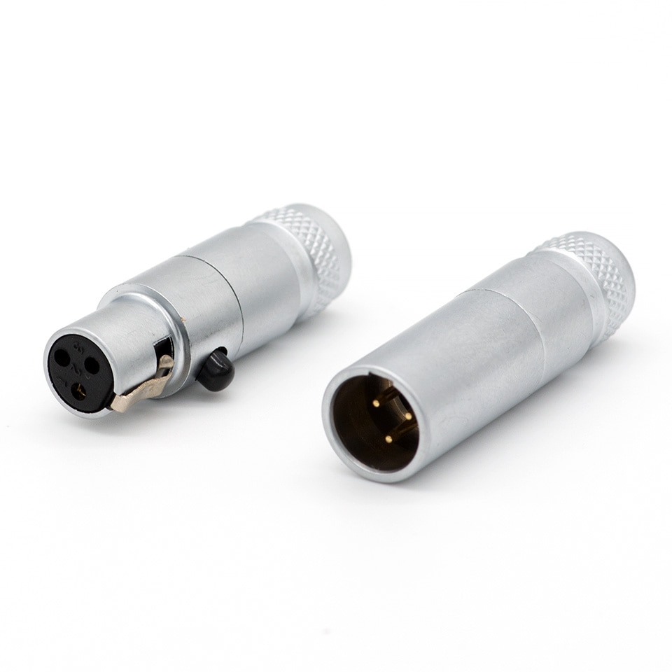 2 Stuks Mini Xlr Connector, Mini Luchtvaart Mic Microfoon Connector, zinklegering + Koperen Pinnen Met Vergulde, 3 4 5 Pins Beschikbaar