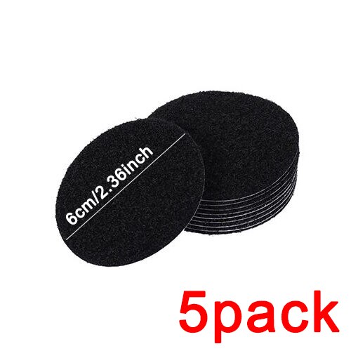 5Pcs Adhesive Sofa Laken Fastener Tafelkleed Anti-Slip Vaste Anker Gesp Resuable Dubbelzijdige Sticker: 6cm round-black