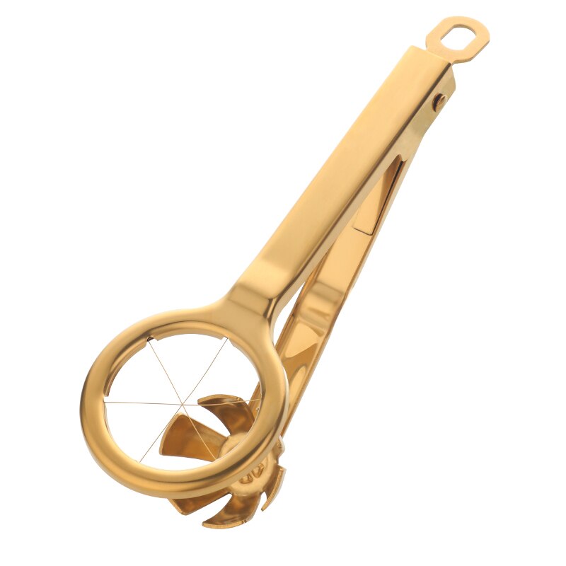 Household Gold Egg Slicers cutter stainless steel Egg Dividers Metal Egg serving tools kitchen Gadgets: Gold