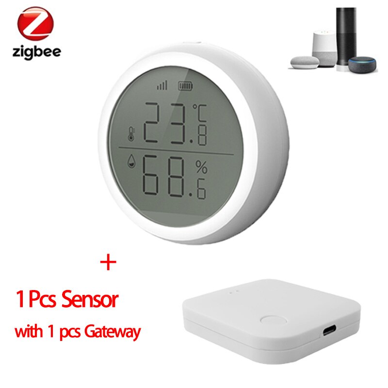 Tuya ZigBee Smart Home Temperature And Humidity Sensor With LCD Screen Works With Home Assistant and Tuya Zigbee Hub: set1