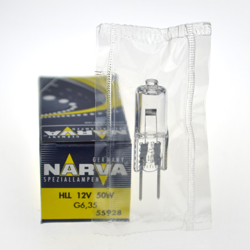 Para a lâmpada do halogênio de narva 55928 hll 12v50w g6.35, lâmpada 12v50w, para o fotômetro pg55928, analisador da química de advia, 340nm uv-luz 700nm