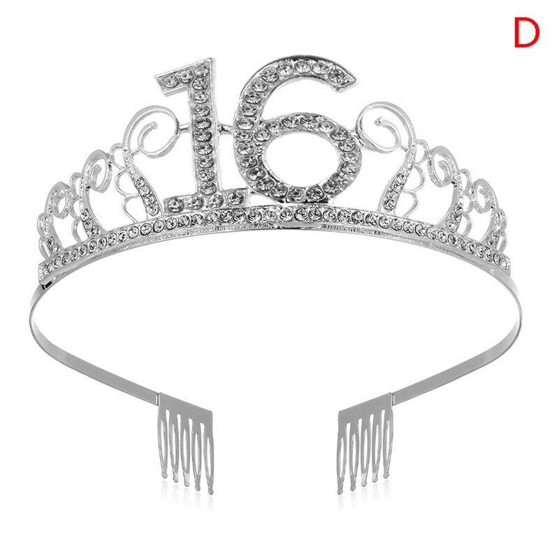 30 40 50 syntymäpäiväjuhlien koristelu aikuisten kristalli tekojalokivi tiara prinsessakruunu: D