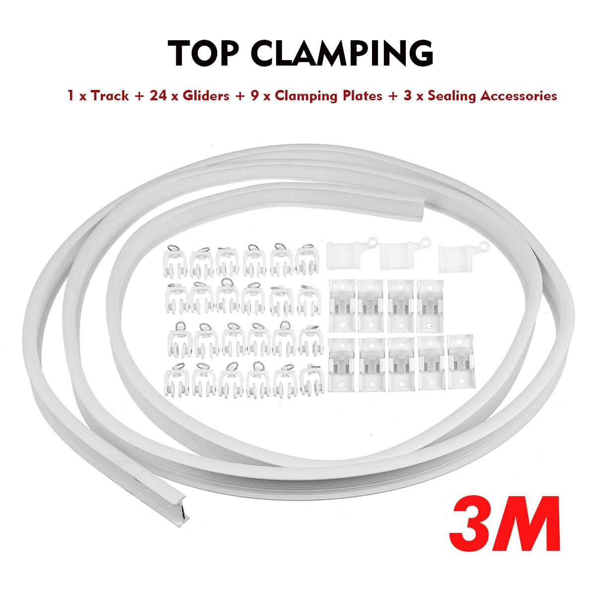 3M 5M 6M flexibel Decke Vorhang Schiene Biegsamen Fenster Stange Gerade Kurve Vorhang Zubehör oben Seite spann Wohnkultur