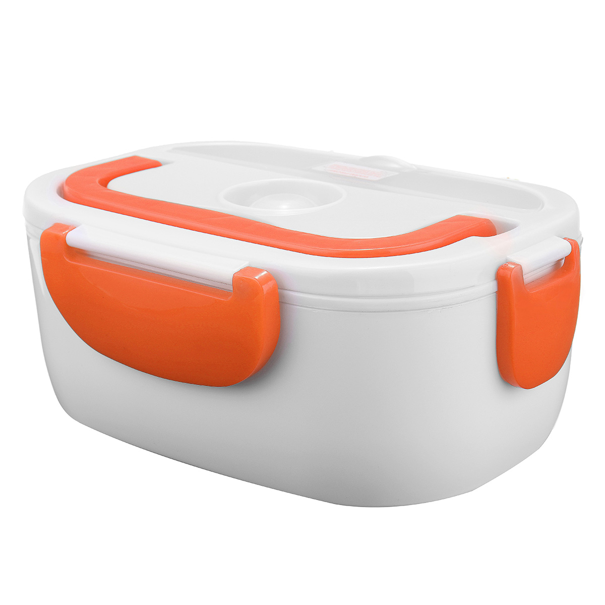Fiambrera eléctrica portátil para coche de 12V/110V/220V, fiambrera de calefacción multifuncional, contenedor de alimentos de grado alimenticio, juegos de vajilla más cálidos: Naranja / 220V