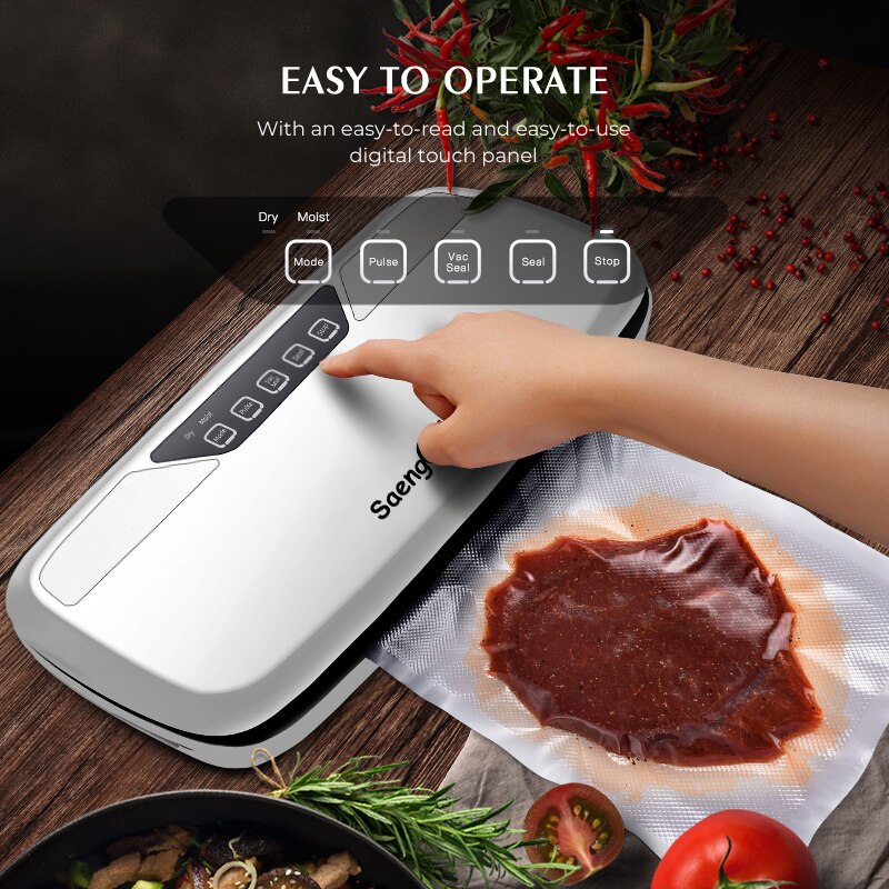 Elektrisk vakuumförseglare vakuumförpackningsmaskin sous vide vakuumförseglare för matförvaring matförpackare vakuumpåsar försegling