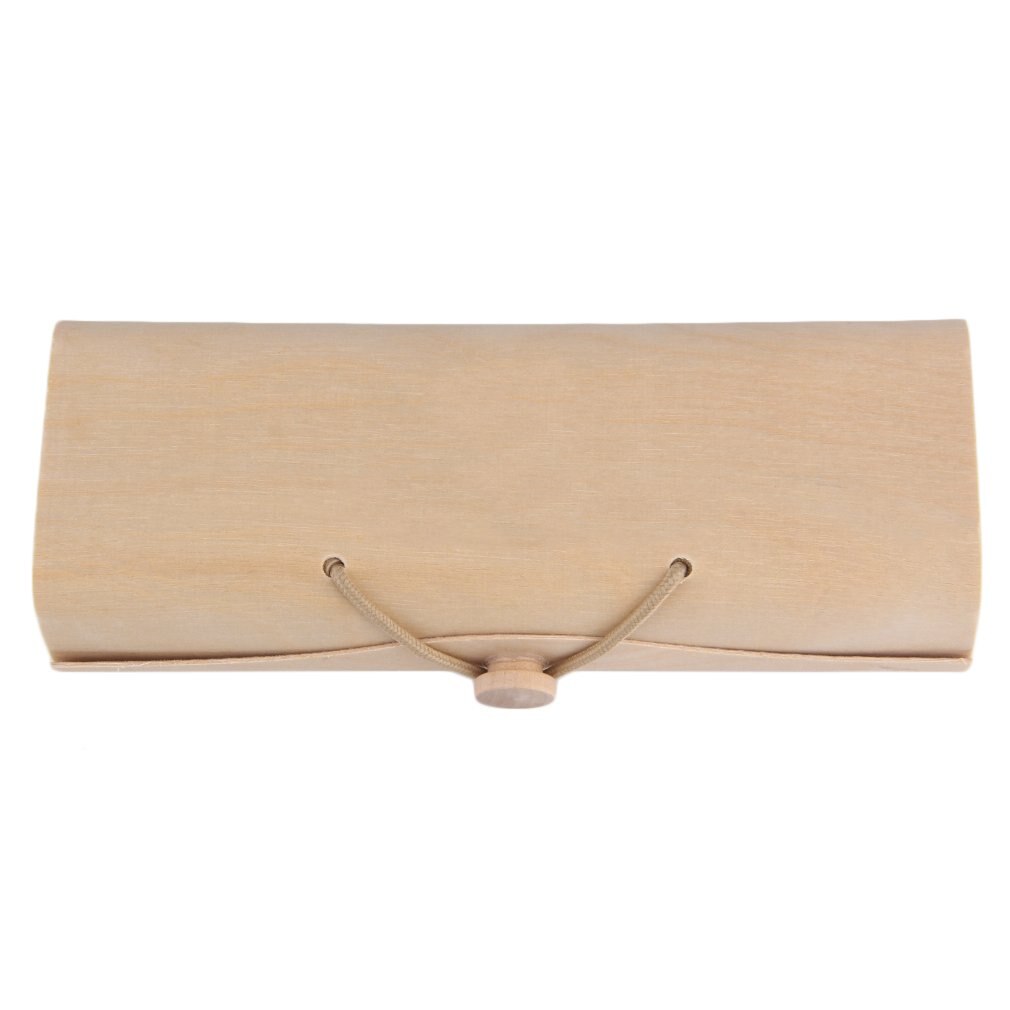 Portable Wooden Sunglasses Box Case Eye Glasses Clam Shell Protector Store Sunglasses Children Eyewear Reading Glasses Holder: Default Title
