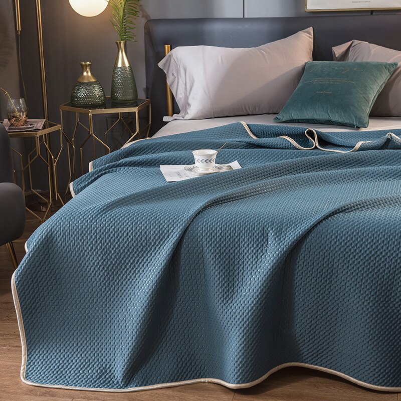 Wasbaar Dekbed Set Dekbed Kussenhoezen Luxe Geometrische Sprei Effen Kleur Quilt Bed Cover Soft Beddengoed Zomer Deken