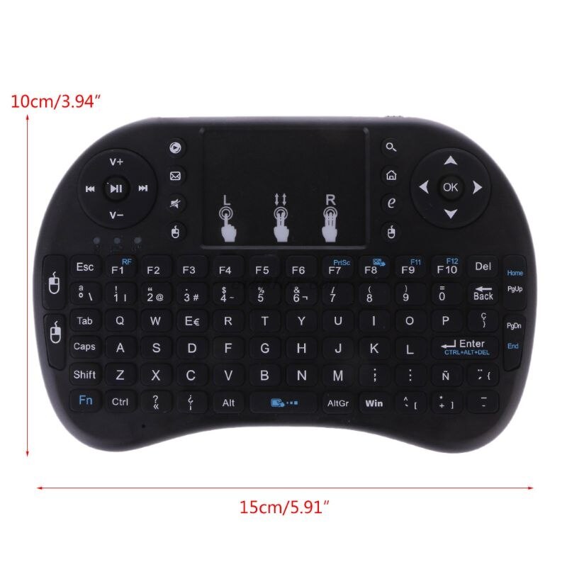 Russische I8 2.4Ghz Wireless Keyboard Air Mouse Touchpad Voor Android Tv Box Pc