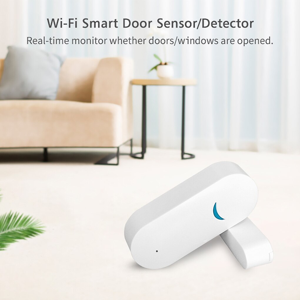 Tuya Smart Wifi Deur Sensor Deur Open/Gesloten Detectoren Wifi Home Alarm Compatibel Met Alexa Google Home Tuya App