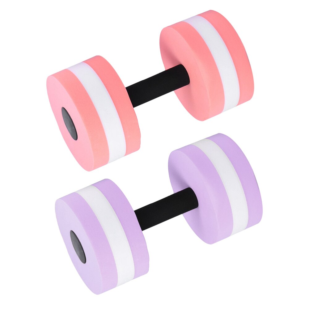2pcs EVA Floating Dumbbell Water Aerobics Aquatic Barbell Swimming Water Yoga Durable Sport Fitness Exercise Equipment for