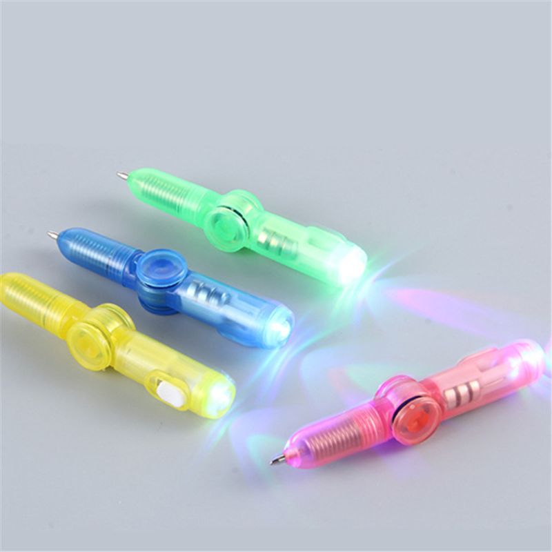 2Pcs LED Spinning Penna Penna A Sfera Fidget Spinner Mano Top Bagliore Nel Buio Luce EDC Lo Stress Relief Giocattoli Per Bambini forniture di Scuola del Regalo del giocattolo