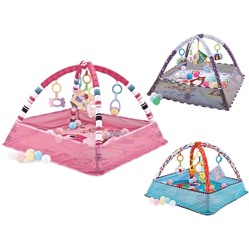 3 In 1 Baby Fitness Frame Pompoen Muur Speelkleed Baby Gym Speelgoed Zachte Verlichting Rammelaars Piano Musical Educatief Speelgoed