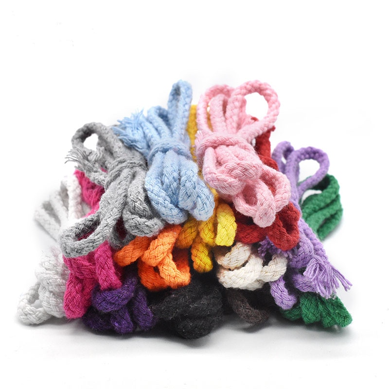 5mm Katoenen Touw Craft Decoratieve Twisted Cord Touw voor Handgemaakte Decoratie DIY Lanyard Ficelles Couleurs Draad Koord 5yards