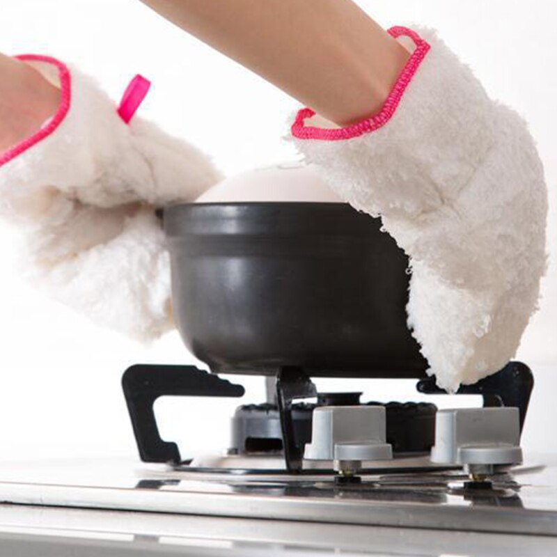 Multifunctional Kitchen Dishwashing Gloves Durable Cleaning Cloth Gloves Easy Cleaning Bamboo