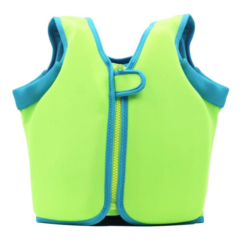 Kid Kinderen Reddingsvest Jacket Kids Reddingsvest Drijfvermogen Veilig Vest Zwembad Water Zwemvest Baby Badpak Kinderen Zwemmen Lifevest: Green-L