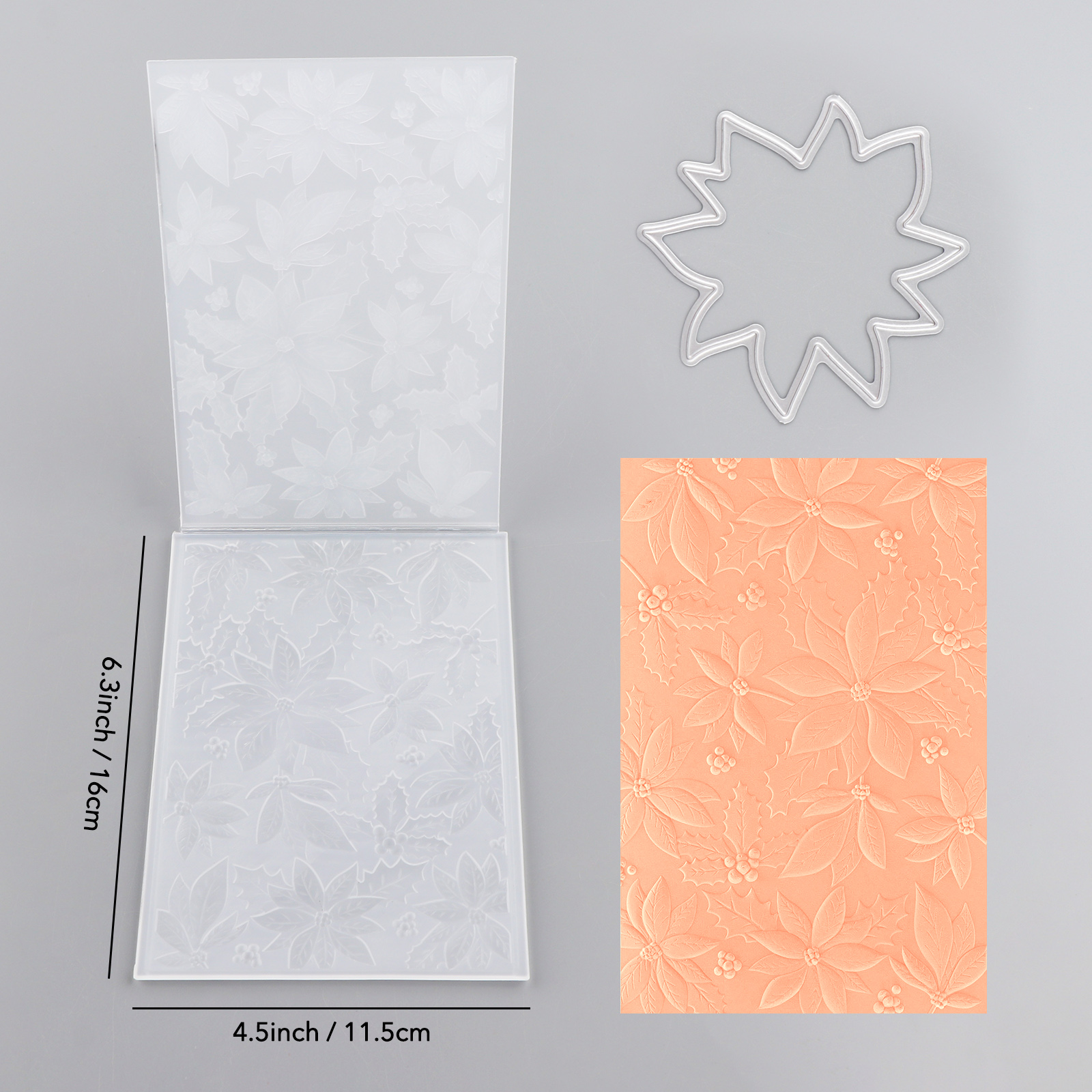 Carpeta de estampado 3D, globo, mariposa, flor, borde de hojas, plantilla de rejilla para decoración de álbum de recortes DIY, tarjeta de papel con textura adicional 2025: Borgoña