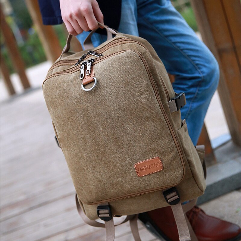 Canvas casual 's laptop ryggsekk merke trend enkel mann reise ryggsekk slitesterk skole bag sport bag gutt