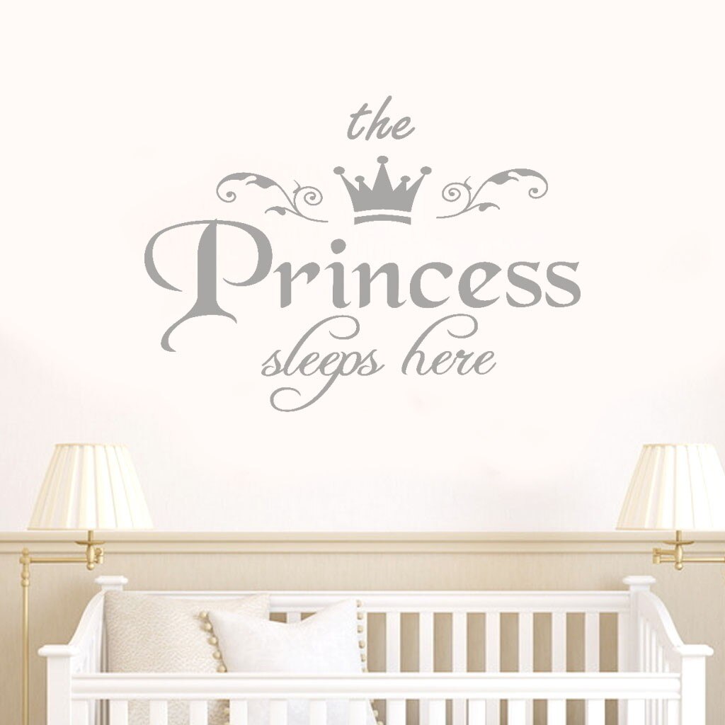 The Princess Decal Wall Sticker For Baby Girls Living Room Bedroom Vinyl Carving Wall Decal Poster Wallpaper DIY Home Decro: A