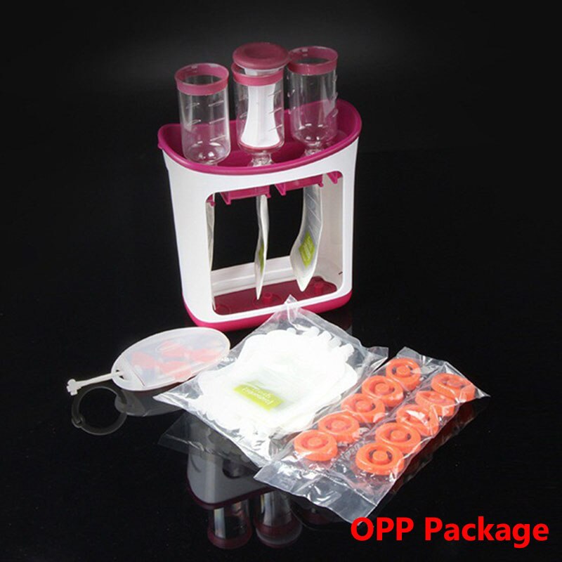 Squeeze Juice Station Baby Food Organination Storage Containers Baby Food Maker Set Fruit Puree Packing Machine Party: Sets with OPP Packag